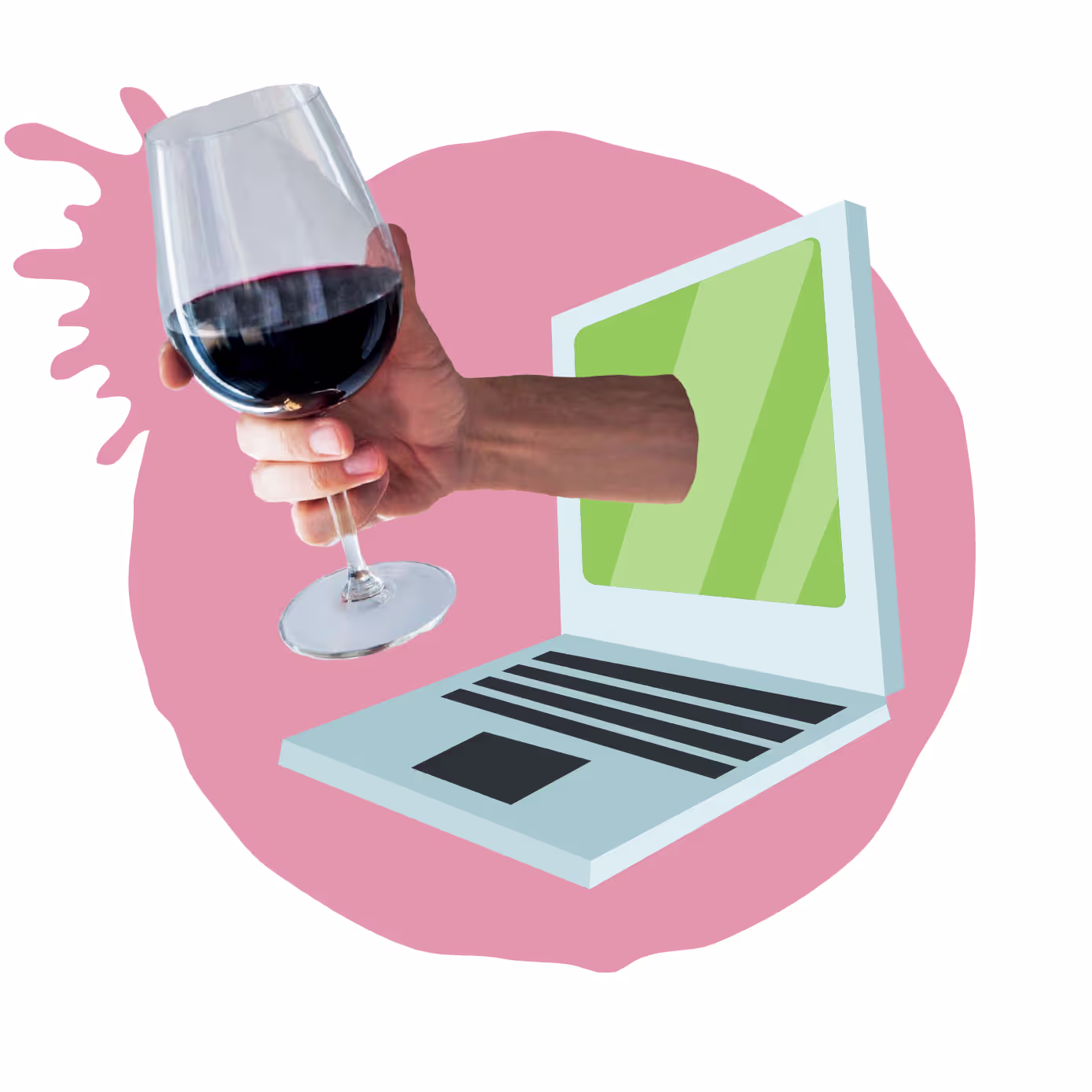 Illustration for an online wine tasting event